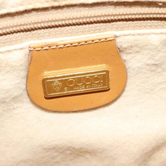 GUCCI Micro GG Supreme Shoulder Bag PVC Cream Gold Auth 135152 - Picture 11 of 15